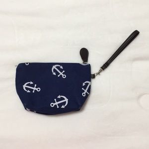 Anchor Wristlet Navy Blue White Brown